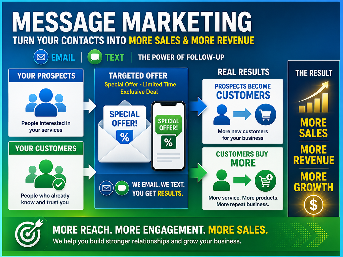 Message Marketing: email and text follow-ups that turn prospects into paying customers